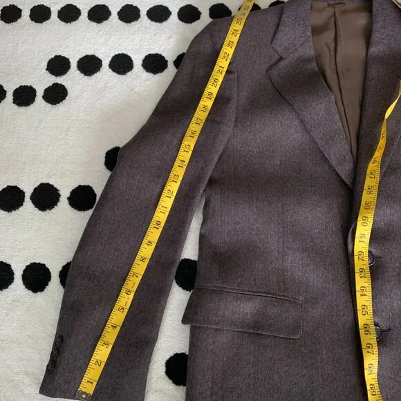 Vintage Union Made Wool Two Button Single Vent Lined Blazer Sport Coat - Picture 15 of 15
